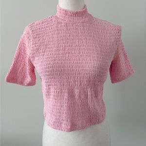 Express Pink Textured Crop Top 👗Host Pick👗